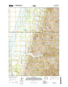 Langlois Oregon Current topographic map, 1:24000 scale, 7.5 X 7.5 Minute, Year 2014