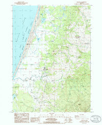 Langlois Oregon Historical topographic map, 1:24000 scale, 7.5 X 7.5 Minute, Year 1986