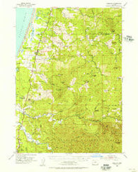 Langlois Oregon Historical topographic map, 1:62500 scale, 15 X 15 Minute, Year 1954
