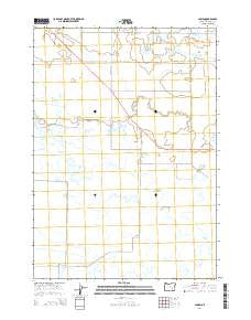 Lawen Oregon Current topographic map, 1:24000 scale, 7.5 X 7.5 Minute, Year 2014