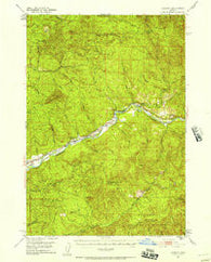 Leaburg Oregon Historical topographic map, 1:62500 scale, 15 X 15 Minute, Year 1951
