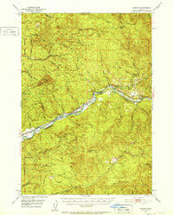 Leaburg Oregon Historical topographic map, 1:62500 scale, 15 X 15 Minute, Year 1951