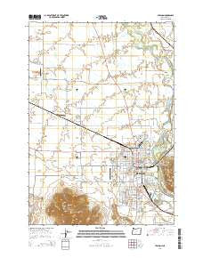 Lebanon Oregon Current topographic map, 1:24000 scale, 7.5 X 7.5 Minute, Year 2014