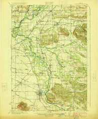 Lebanon Oregon Historical topographic map, 1:62500 scale, 15 X 15 Minute, Year 1924