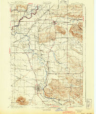 Lebanon Oregon Historical topographic map, 1:62500 scale, 15 X 15 Minute, Year 1924