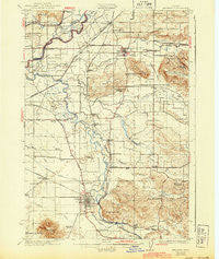 Lebanon Oregon Historical topographic map, 1:62500 scale, 15 X 15 Minute, Year 1924