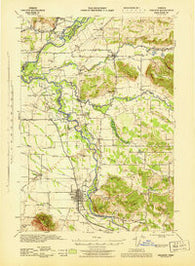 Lebanon Oregon Historical topographic map, 1:62500 scale, 15 X 15 Minute, Year 1944