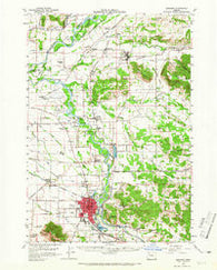 Lebanon Oregon Historical topographic map, 1:62500 scale, 15 X 15 Minute, Year 1957