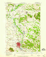 Lebanon Oregon Historical topographic map, 1:62500 scale, 15 X 15 Minute, Year 1957