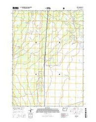 Lenz Oregon Current topographic map, 1:24000 scale, 7.5 X 7.5 Minute, Year 2014