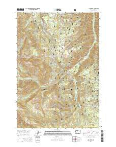 Lick Creek Oregon Current topographic map, 1:24000 scale, 7.5 X 7.5 Minute, Year 2014
