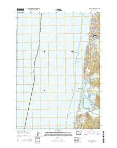 Lincoln City Oregon Current topographic map, 1:24000 scale, 7.5 X 7.5 Minute, Year 2014