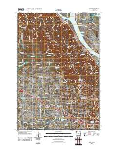 Linnton Oregon Historical topographic map, 1:24000 scale, 7.5 X 7.5 Minute, Year 2011