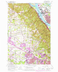Linnton Oregon Historical topographic map, 1:24000 scale, 7.5 X 7.5 Minute, Year 1961