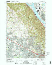 Linnton Oregon Historical topographic map, 1:24000 scale, 7.5 X 7.5 Minute, Year 1990
