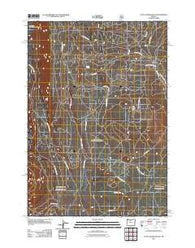 Little Akawa Butte Oregon Historical topographic map, 1:24000 scale, 7.5 X 7.5 Minute, Year 2011