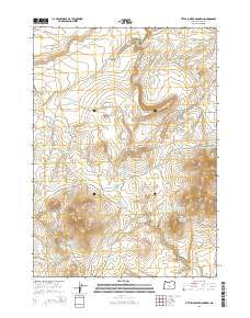 Little Juniper Mountain Oregon Current topographic map, 1:24000 scale, 7.5 X 7.5 Minute, Year 2014