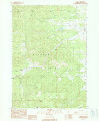 Logdell Oregon Historical topographic map, 1:24000 scale, 7.5 X 7.5 Minute, Year 1990