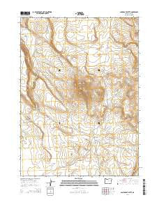 Lone Grave Butte Oregon Current topographic map, 1:24000 scale, 7.5 X 7.5 Minute, Year 2014