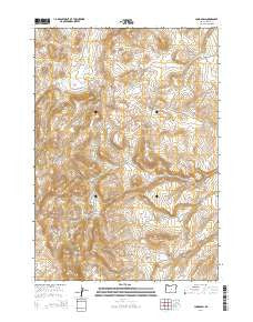 Long Barn Oregon Current topographic map, 1:24000 scale, 7.5 X 7.5 Minute, Year 2014