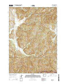 Lorane Oregon Current topographic map, 1:24000 scale, 7.5 X 7.5 Minute, Year 2014