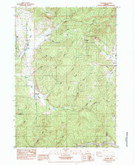 Lorane Oregon Historical topographic map, 1:24000 scale, 7.5 X 7.5 Minute, Year 1984