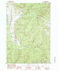 Lorane Oregon Historical topographic map, 1:24000 scale, 7.5 X 7.5 Minute, Year 1984