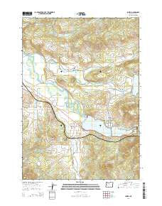 Lowell Oregon Current topographic map, 1:24000 scale, 7.5 X 7.5 Minute, Year 2014