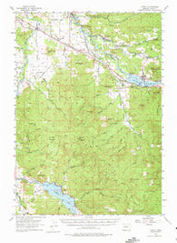 Lowell Oregon Historical topographic map, 1:62500 scale, 15 X 15 Minute, Year 1955