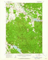 Lowell Oregon Historical topographic map, 1:62500 scale, 15 X 15 Minute, Year 1955