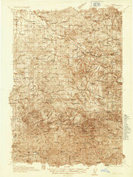 Lowell Oregon Historical topographic map, 1:96000 scale, 30 X 30 Minute, Year 1935