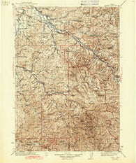 Lowell Oregon Historical topographic map, 1:125000 scale, 30 X 30 Minute, Year 1942