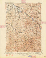 Lowell Oregon Historical topographic map, 1:125000 scale, 30 X 30 Minute, Year 1942
