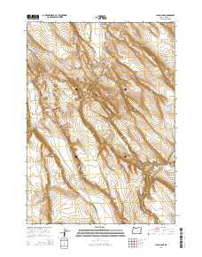 Lunch Lake Oregon Current topographic map, 1:24000 scale, 7.5 X 7.5 Minute, Year 2014