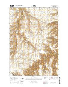 Macken Canyon Oregon Current topographic map, 1:24000 scale, 7.5 X 7.5 Minute, Year 2014