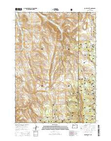 Mackey Butte Oregon Current topographic map, 1:24000 scale, 7.5 X 7.5 Minute, Year 2014
