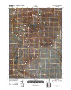 Mahogany Butte Oregon Historical topographic map, 1:24000 scale, 7.5 X 7.5 Minute, Year 2011