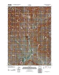 Mahogany Gap Oregon Historical topographic map, 1:24000 scale, 7.5 X 7.5 Minute, Year 2011