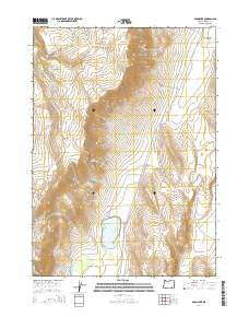 Mann Lake Oregon Current topographic map, 1:24000 scale, 7.5 X 7.5 Minute, Year 2014