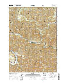 Mapleton Oregon Current topographic map, 1:24000 scale, 7.5 X 7.5 Minute, Year 2014