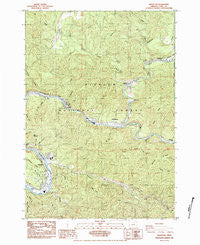 Mapleton Oregon Historical topographic map, 1:24000 scale, 7.5 X 7.5 Minute, Year 1984