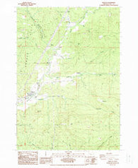 Marcola Oregon Historical topographic map, 1:24000 scale, 7.5 X 7.5 Minute, Year 1988