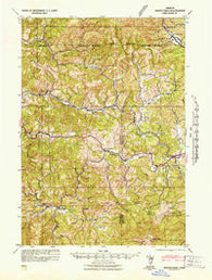 Marys Peak Oregon Historical topographic map, 1:62500 scale, 15 X 15 Minute, Year 1942