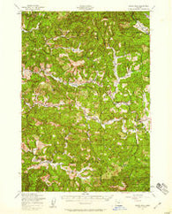 Marys Peak Oregon Historical topographic map, 1:62500 scale, 15 X 15 Minute, Year 1957