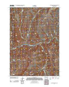 Masiker Mountain Oregon Historical topographic map, 1:24000 scale, 7.5 X 7.5 Minute, Year 2011