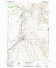 Maupin Oregon Historical topographic map, 1:24000 scale, 7.5 X 7.5 Minute, Year 1962