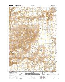 Maupin Butte Oregon Current topographic map, 1:24000 scale, 7.5 X 7.5 Minute, Year 2014