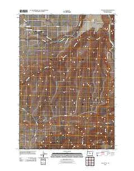 Maupin SW Oregon Historical topographic map, 1:24000 scale, 7.5 X 7.5 Minute, Year 2011