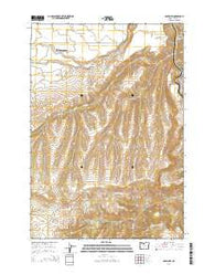 Maupin SW Oregon Current topographic map, 1:24000 scale, 7.5 X 7.5 Minute, Year 2014