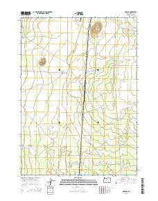 Mazama Oregon Current topographic map, 1:24000 scale, 7.5 X 7.5 Minute, Year 2014